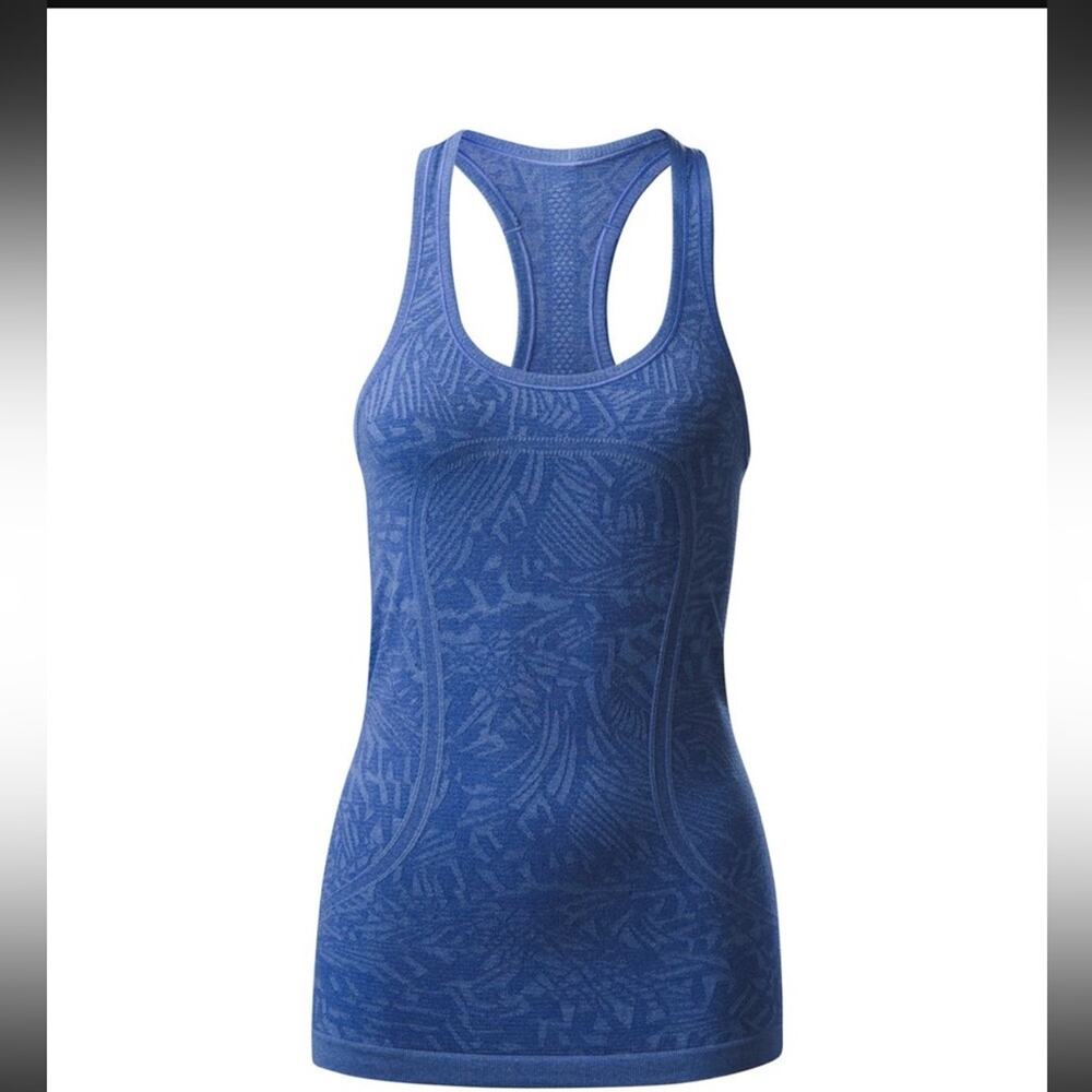 Lululemon Swiftly Tech Racerback Heathered Harbor Blue 6